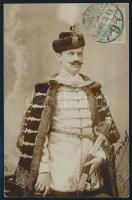 1905 dr. Jankovich László (1860-1921) jogász, főispán, országgyűlési képviselő fényképe díszmagyarban aláírásának képével. Fotólap postán elküldve 9x15 cm