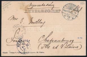 1905 Szatmári Mór (1858-1931) újságíró, országgyűlési képviselő fényképe díszmagyarban aláírásának k...