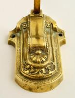 XX. sz. eleje. Szecessziós asztali lámpa. réz testtel, porcelán foglalattal, eredeti üvegbúrával, új...