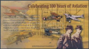 A repülés 100. évfordulója kisív, 100th anniversary of aviation mini sheet