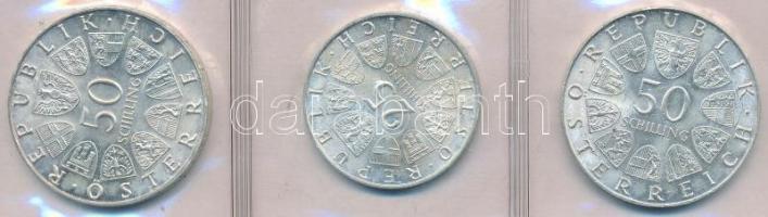 Ausztria 1972. 25Sch Ag "Carl Michael Ziehrer" + 50Sch Ag "100 éves a Mezőgazdasági F...