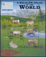 North American animals minisheet, Észak - Amerika állatai kisív