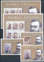 2001 Nobel-díjasok 2 kisív + 3 blokk Mi 3604-3615 + 520-522