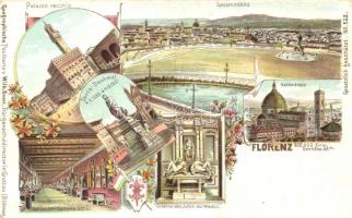 Firenze, Florence, Florenz. Geographische Postkarte v. Wilhelm Knorr No. 122. Art Nouveau litho (fl)