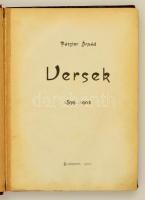 Pásztor Árpád: Versek 1899-1902. Bp., 1902, Korvin testvérek. Félvászon kötésben, jó állapotban.