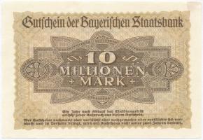 Németország / Weimari Köztársaság / München 1923. 10.000.000M szükségpénz vízjeles papíron T:II
Ger...