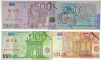 4db-os vegyes fantáziabankjegy és bankjegy replika tétel T:I 4pcs of fantasy banknotes and bankote replicas C:UNC