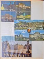Közepes alakú képeslapalbum 180 db modern külföldi városképes lappal / Medium sized postcard album w...