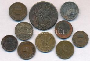 1765PH-KM Poltúra "Mária Terézia" + 1885-1948. 9db-os vegyes magyar fillér tétel T:2,2-,3 ...