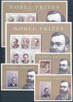 Nobel Prize winners 2 minisheet + 3 block, Nobel-díjasok 2 kisív + 3 blokk