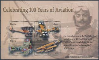 Repüléstörténet kisív, Aviation History mini sheet