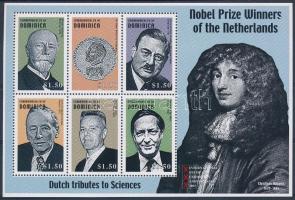 AMPHILEX Nemzetközi Bélyegkiállítás holland Nobel-díjasok kisív, AMPHILEX International Stamp Exhibition minisheet