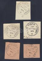 Románia/Máramaros (Maramures) 5klf típusú zsidó ortodox vágási jegy 10B (1x), 20B (1x), 25B 2klf, 50...