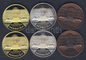 1990. MÉE "Debrecen-Csokonai Vitéz Mihály" 2 klf érem Au 31g csak 10db!!! Unikát! T:PP + A...