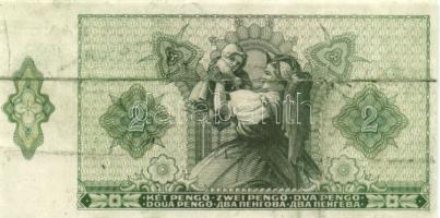 1946. 1000.000.000B.-pengő bal felső ívszéli fázis, csak hátlapi nyomat 1940. 2P csak hátlapi nyomat...