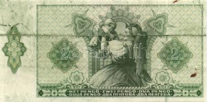 1946. 1000.000.000B.-pengő bal felső ívszéli fázis, csak hátlapi nyomat 1940. 2P csak hátlapi nyomat...