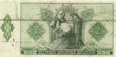 1946. 1000.000.000B.-pengő bal felső ívszéli fázis, csak hátlapi nyomat 1940. 2P csak hátlapi nyomat...