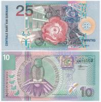 Suriname 2000. 10G + 25G T:I,I- nyomdai papírránc
Suriname 2000. 10 Gulden + 25 Gulden C:UNC,AU pri...