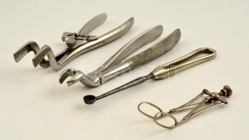 Nemes acél fogorvosi eszközök, h:14-18 cm