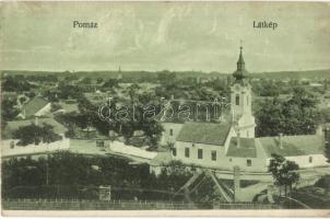 Pomáz, látkép templommal (Rb)