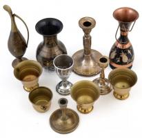 Különböző réz és  más fém tárgyak, összesen: 11 db