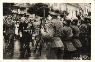 1940 Szászrégen, Reghin; bevonulás, Horthy Miklós / entry of the Hungarian troops + Szászrégen visszatért So. Stpl.
