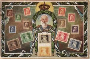 Stamps and King of Bayern Litho