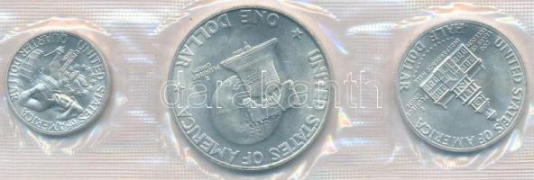 Amerikai Egyesült Államok 1976S 1/4$ Ag "Washington" + 1/2$ Ag "Kennedy" + 1$ Ag...