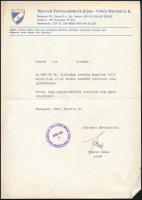 1978 Fekete János bankár MNB és MTK elnök saját kézzel aláírt levele Vas Zoltán gazdaságpolitikusnak, volt 56-os államminiszternek meghívón
