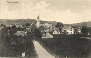 Dobrepolje, general view, church. Ivan Kunc, J. Celofiga (ázott sarkak / wet corners)