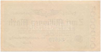 Németország / Weimari Köztársaság / Birodalmi vasút 1923. 2.000.000M T:III-
Germany / Weimar Republ...