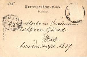 1897 (Vorläufer!) Ljubljana, Laibach; Slov. National-Haus (Narodni dom) / Slovenian cultural center ...