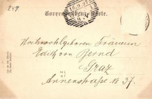 1897 (Vorläufer!) Kranj, Krainburg; general view (Rb)