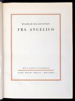Hausenstein, Wilhelm: Fra Angelico. München, 1923, Kurt Wolff Verlag. Surányi Gyula (1899-1958) gyer...