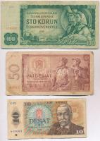 Csehszlovákia 1960-1986. 7db-os vegyes bankjegy tétel T:III,III- Czechoslovakia 1960-1986. 7pcs of banknotes C:F,VG