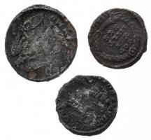 3db tisztítatlan római rézpénz, közte I. Constantinus és II. Constantius T:3
3pcs of Roman uncleane...