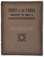 1921 Fürst J. és Társa szerszámgép árumintakatalógus, 48 p. Papírkötésben, a borítónál kis szakadásokkal, az utolsó három lapon kis foltokkal.