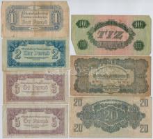 1944. 1P-100P (10x) "A Vörös Hadsereg Parancsnoksága" T:III,III-