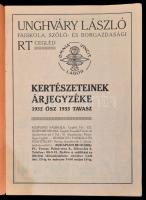 1932 Ungváry László Rt. kertészeti árjegyzéke 1932/1933, Cegléd. Bp., Pallas. Papírkötésben. Jó álla...