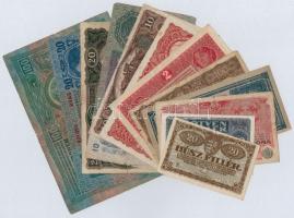 1912-1923. 12db-os vegyes magyar korona bankjegy tétel T:III,III-