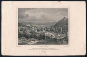 cca 1840 Ludwig Rohbock (1820-1883): Brassó a délnyugati oldalról acélmetszet / steel-engraving page size: 16x26 cm