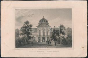 cca 1840 Ludwig Rohbock (1820-1883): Gödöllői kastély acélmetszet / steel-engraving page size: 16x26 cm