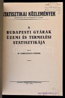 Dr. Farkasfalvi Sándor: A budapesti gyárak üzemi és termelési statisztikája. Statisztikai Közleménye...