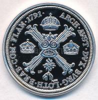 DN "Történelmi féltallérok utánveretben - I. Lipót féltallérja 1791" Ag emlékérem tanúsítv...