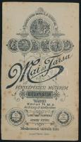 cca 1900 Mai Manó vizitkártya 7x11 cm