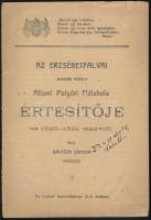 1920 Az Erzsébetfalvi Polgári Fiúiskola értesítője (ma: Pesterzsébet) 16 p.