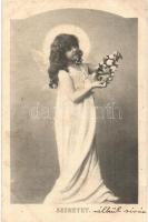 Hit, Remény, Szeretet - 3 db régi képeslap vegyes minőségben / Faith, Hope, Charity - 3 pre-1945 postcards in mixed quality
