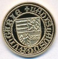 DN "Magyar aranypénzek utánveretben - V. László dukát" aranyozott Ag emlékérem tanúsítvánn...