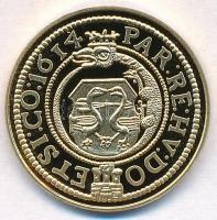 DN "Magyar aranypénzek utánveretben - Bethlen Gábor aranyforint 1614" aranyozott Ag emléké...