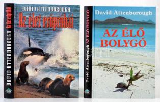 David Attenborough 4 műve: Élet a földön, Utazás a múltba, Az élő bolygó, Az élet erőpróbái. Bp.-Kaposvár,1990-1994, Novotrade-Holló és Társa-Park. Kiadói kartonált papírkötés, az egyiken kiadói papír védőborítóval. Változó állapotban.